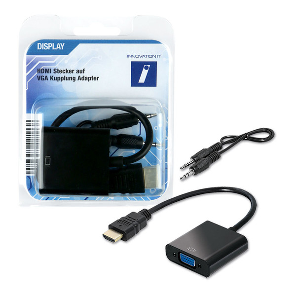 Innovation IT 2A 301361 DISPLAY HDMI VGA (D-Sub) Черный адаптер для видео кабеля