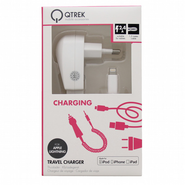 Qtrek QTRTRC00008 Indoor White mobile device charger