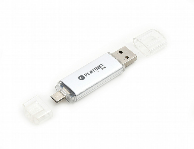 Platinet AX-DEPO, 8GB 8ГБ USB 2.0 Type-A Cеребряный USB флеш накопитель