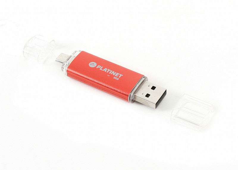 Platinet AX-DEPO, 8GB 8ГБ USB 2.0 Type-A Красный USB флеш накопитель