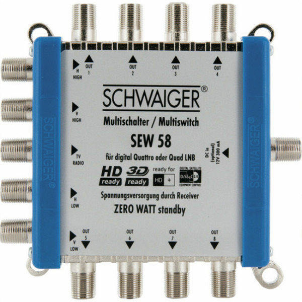 Schwaiger SEW58 531 5входы 8выходы satellite multiswitch