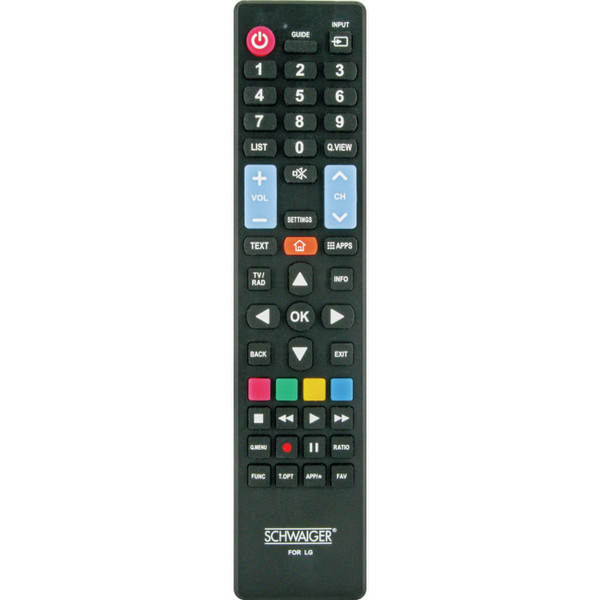 Schwaiger UFB100LG 533 IR Wireless Press buttons Black remote control