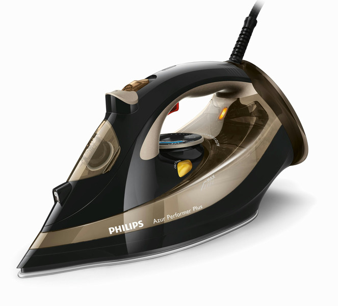 Philips Azur Performer Plus GC4527/07 Steam iron T-ionicGlide soleplate 2400W Black,Brown iron