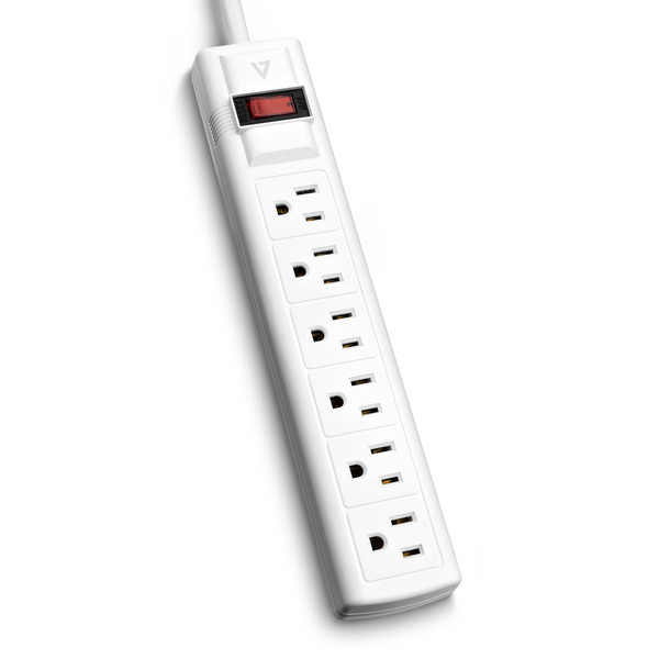 V7 SA0608W-9N6 6AC outlet(s) 2.4m White surge protector