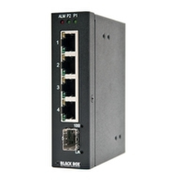 Black Box INDRy II XS PoE Неуправляемый Gigabit Ethernet (10/100/1000) Power over Ethernet (PoE) Черный