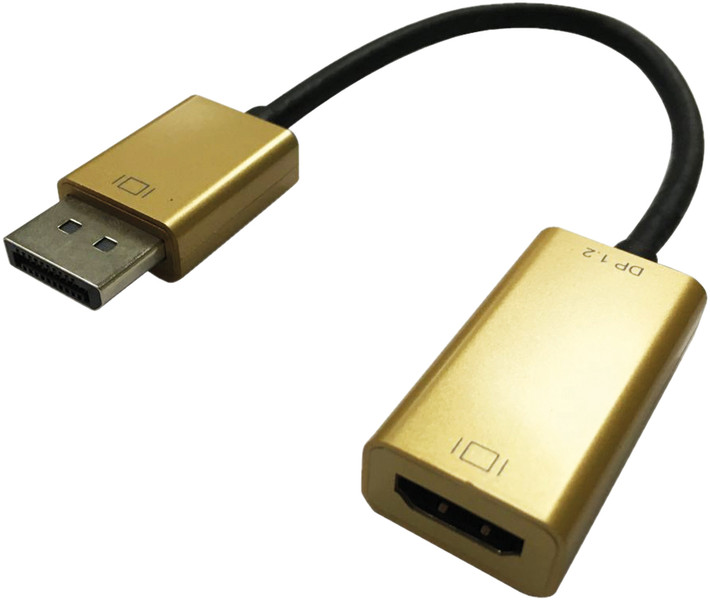 ROLINE 12.88.3170 0.15м DisplayPort HDMI Черный, Золотой адаптер для видео кабеля