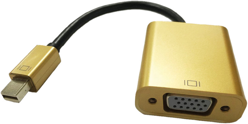 ROLINE 12.88.3171 0.1m Mini DisplayPort VGA (D-Sub) Black,Gold