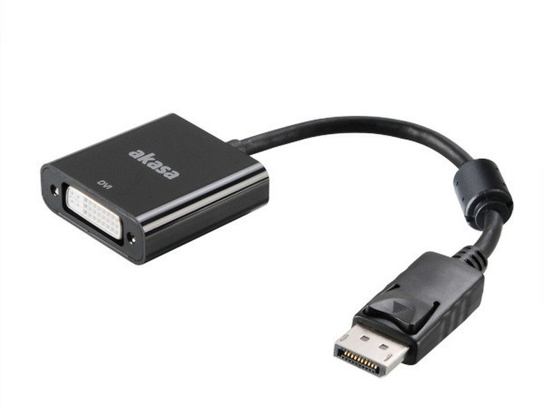 Akasa AK-CBDP15-20BK DisplayPort DVI-I Черный кабельный разъем/переходник