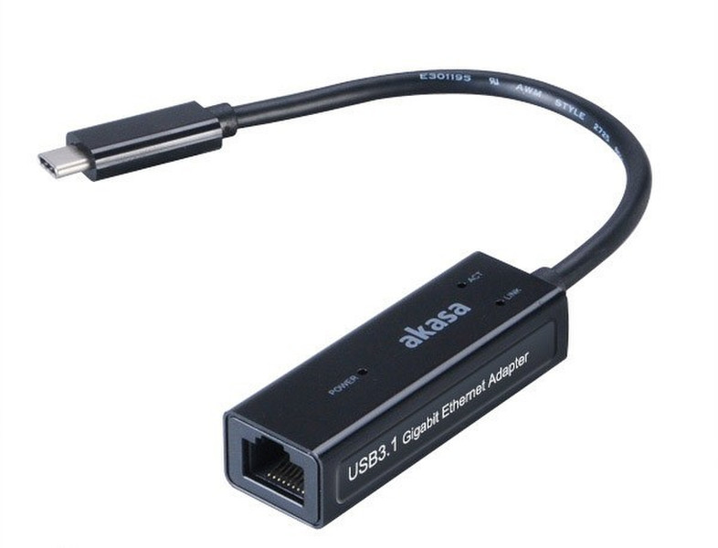Akasa AK-CBCA07-15BK USB Type-C RJ-45 Black
