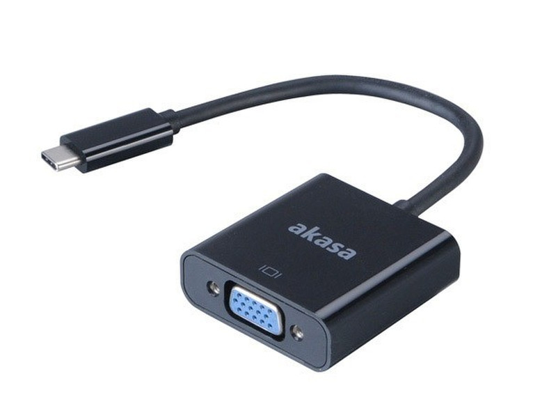 Akasa AK-CBCA03-15BK USB Type-C VGA Черный кабельный разъем/переходник