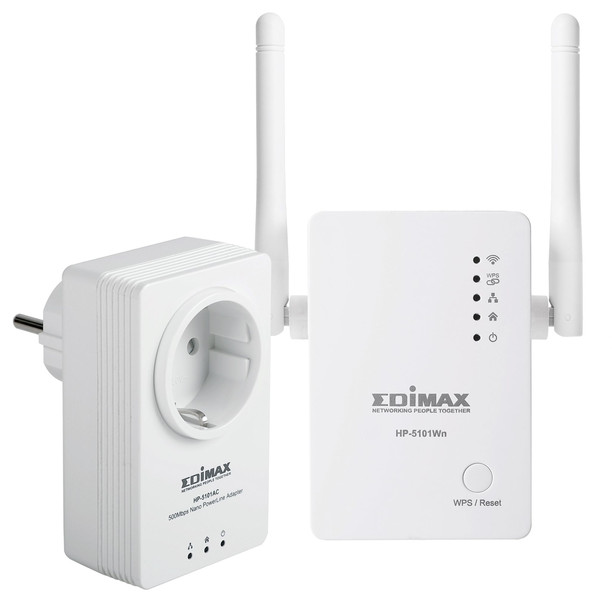 Edimax AV500 / N300 300Mbit/s Eingebauter Ethernet-Anschluss WLAN PowerLine Netzwerkadapter