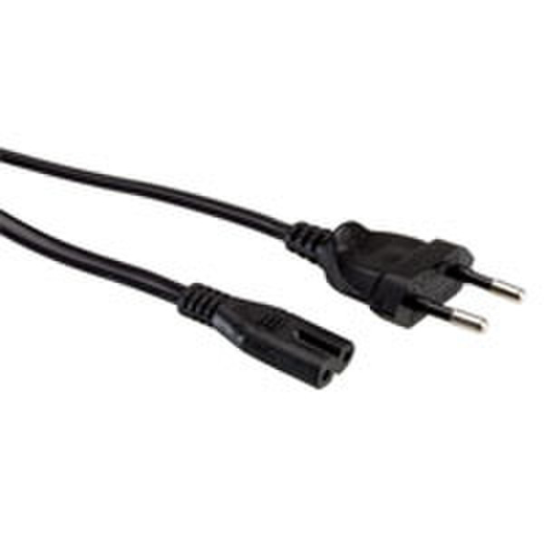 Value 19.99.2092 3m CEE7/16 C7 coupler Black power cable