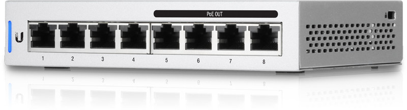 Ubiquiti Networks UniFi 5 x Switch 8 Управляемый Gigabit Ethernet (10/100/1000) Power over Ethernet (PoE) Серый