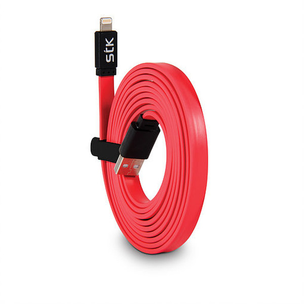 STK MFIIP6DLCFLRD/PP5 2m USB v2.0 Lightning Black,Red mobile phone cable