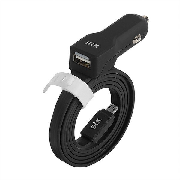 STK CARFLMICROBK/PP6 Auto Black mobile device charger