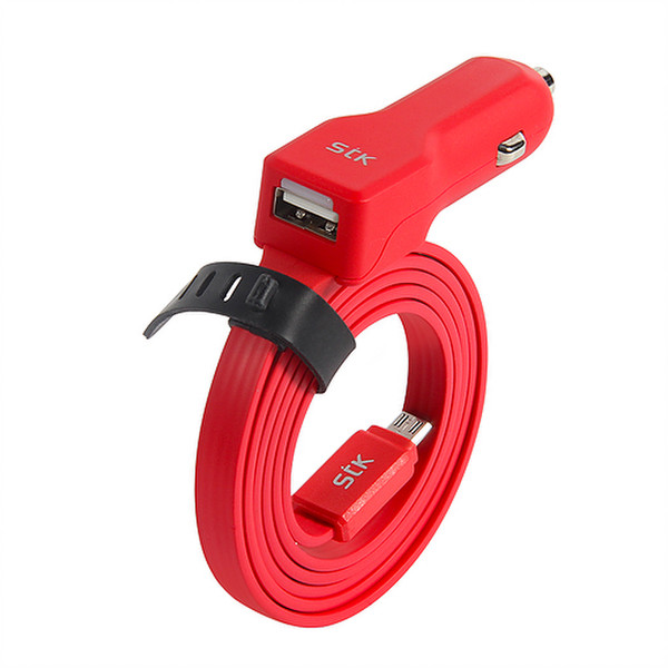 STK CARFLMICRORD/PP6 Auto Red mobile device charger
