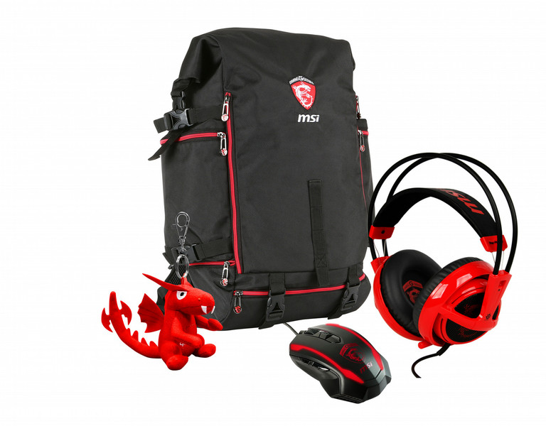 MSI Gaming Xmas Pack 2016 Schwarz/Rot Rucksack