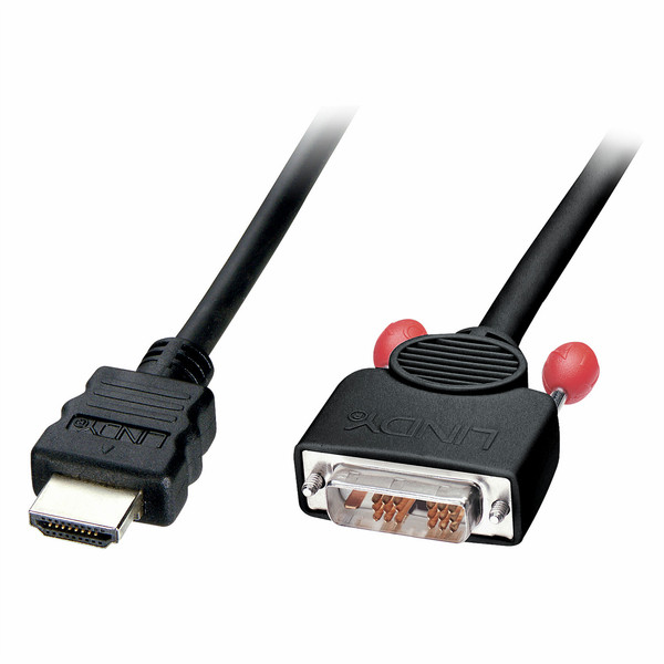 Lindy 36582 3м HDMI DVI-D Черный, Красный, Белый, Желтый адаптер для видео кабеля