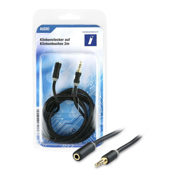Innovation IT 3 900093 AUDIO 2m 3.5mm 3.5mm Black audio cable