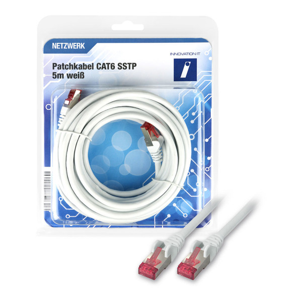 Innovation IT 5A 58746 NETZWERK 5m Cat6 S/FTP (S-STP) Red,White networking cable