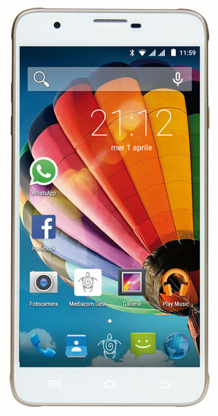 Mediacom PhonePad Duo G551 Dual SIM 8GB Gold,White smartphone