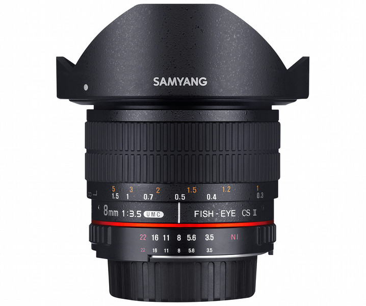 Samyang 8mm F3.5 UMC Fish-Eye CS II SLR Wide lens Черный