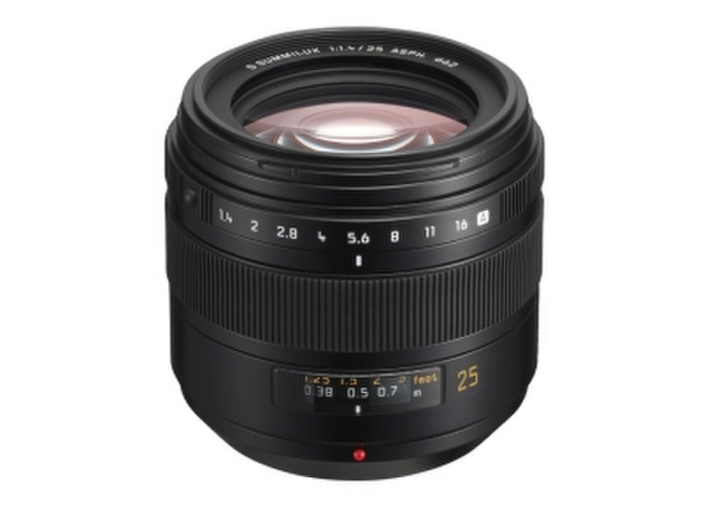Leica L-X025 MILC/SLR Black Camera Lens and Filter MILC/SLR, 10/9, 0.38 m, F16, Four Thirds, 2.5 cm Camera Lenses and Filters
