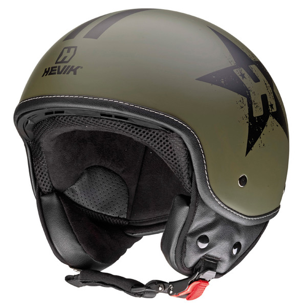 Kappa HHV9FGRST Helm mit offenem Visier M Schwarz, Grün Motorradhelm