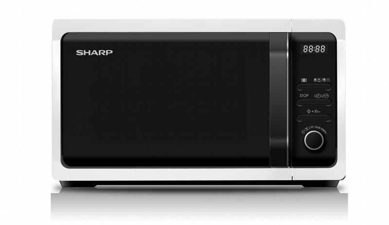 Sharp Home Appliances R-243W Arbeitsfläche Solo-Mikrowelle 20l 800W Weiß Mikrowelle