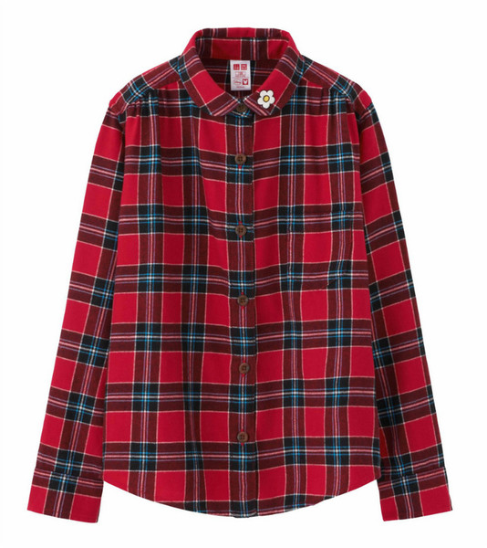 UNIQLO GIRLS DISNEY COLLECTION FLANNEL LONG SLEEVE SHIRT