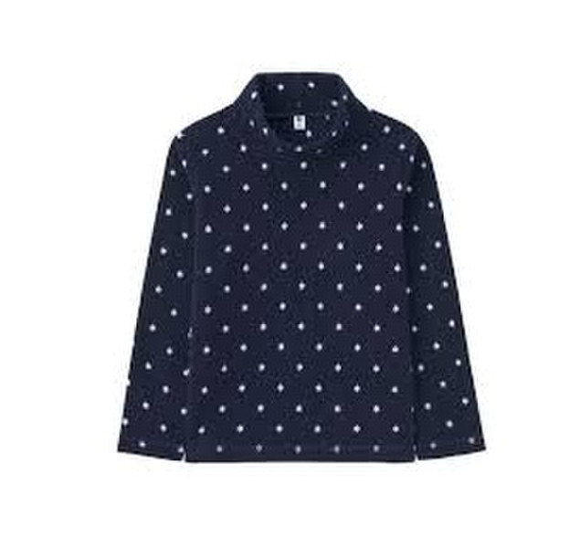 UNIQLO GIRLS MICRO FLEECE PRINTED HIGH-NECK T-SHIRT