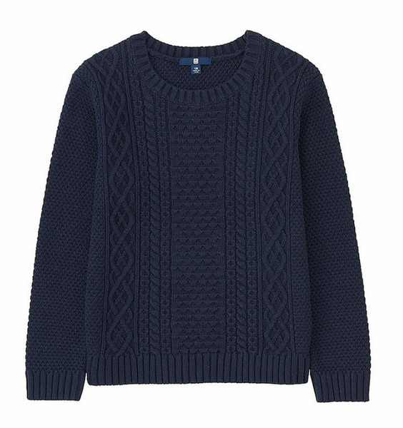 UNIQLO KIDS CABLE CREW NECK LONG SLEEVE SWEATER