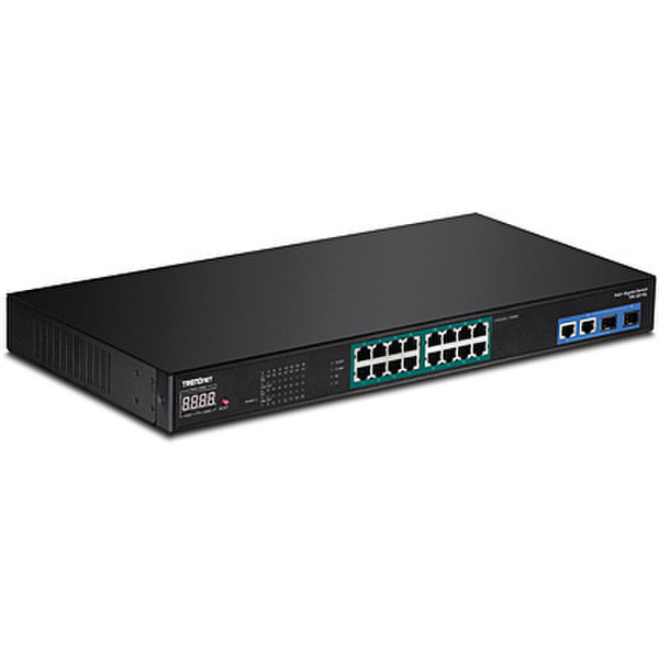 Trendnet TPE-3018L Unmanaged network switch L2 Gigabit Ethernet (10/100/1000) Power over Ethernet (PoE) 1U Черный сетевой коммутатор
