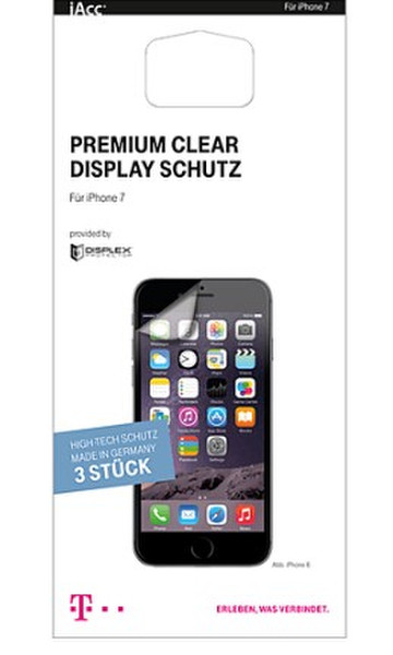 Telekom 99925128 Clear iPhone 7 3pc(s) screen protector