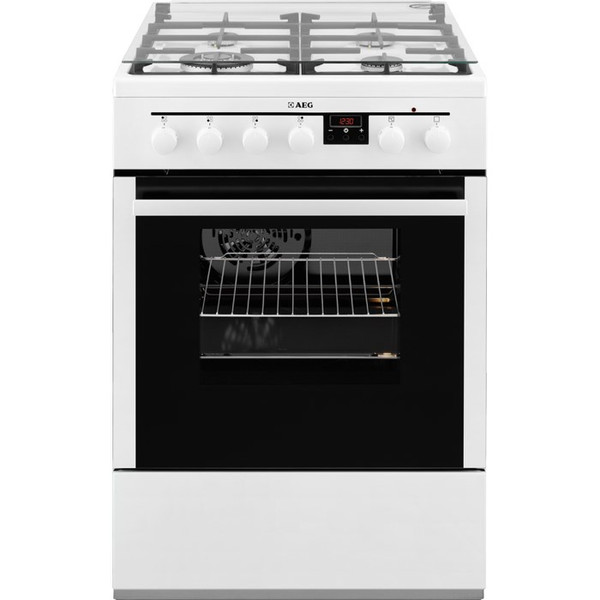 AEG 47686GT-WN Freestanding Gas hob A White cooker