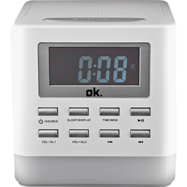 OK. OCR 410BT-W Clock Digital Grey