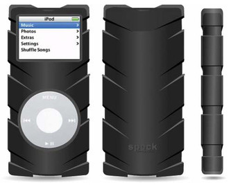 Speck Nano ToughSkin Black w/belt clip&sc