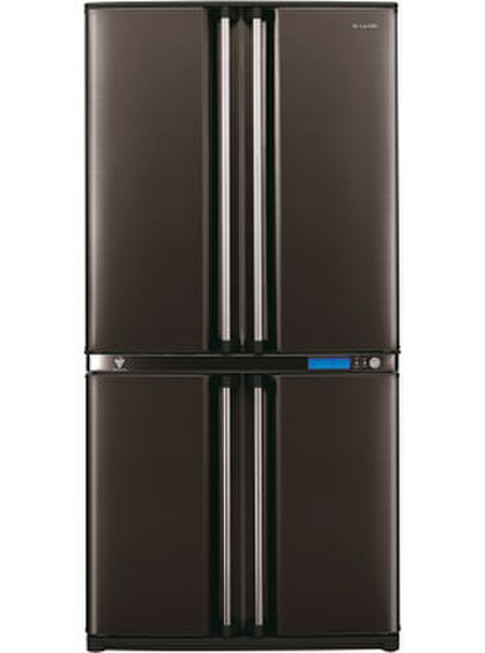 Sharp SJ-F800SPBK freestanding 605L A+ Black side-by-side refrigerator