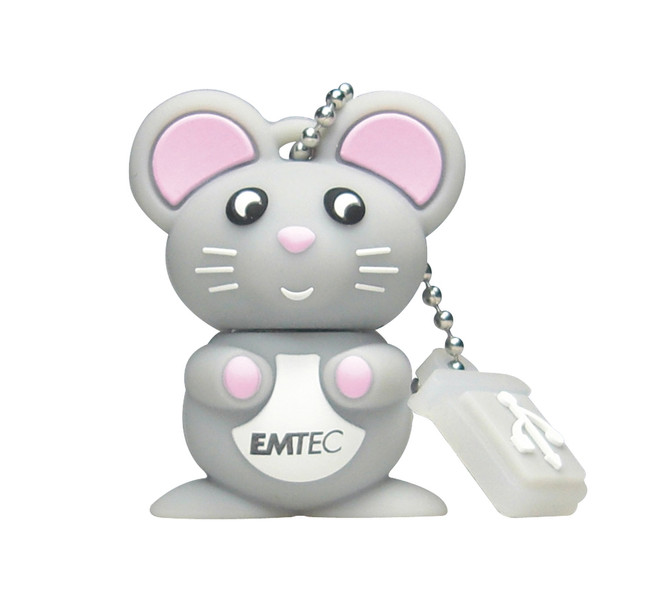Emtec M312 Mouse 4GB 4GB USB 2.0 Type-A Grey USB flash drive