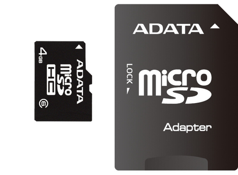 ADATA microSDHC 4GB class6 4ГБ MicroSDHC карта памяти