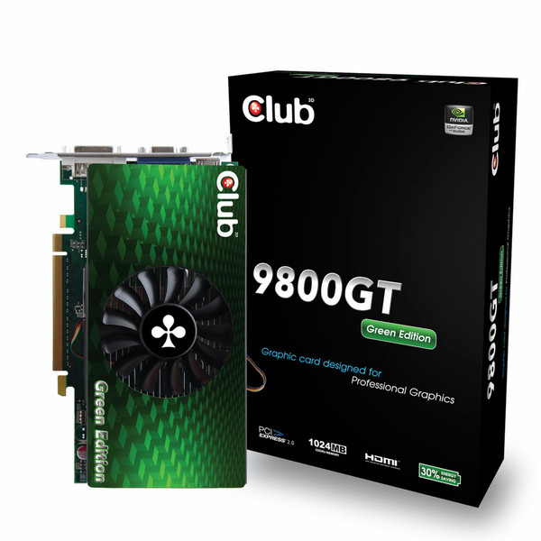 CLUB3D 9800GT Green Edition GDDR3