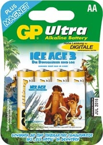 GP Batteries Ultra Alkaline Ice Age 4 x AA promo-pack Щелочной 1.5В батарейки