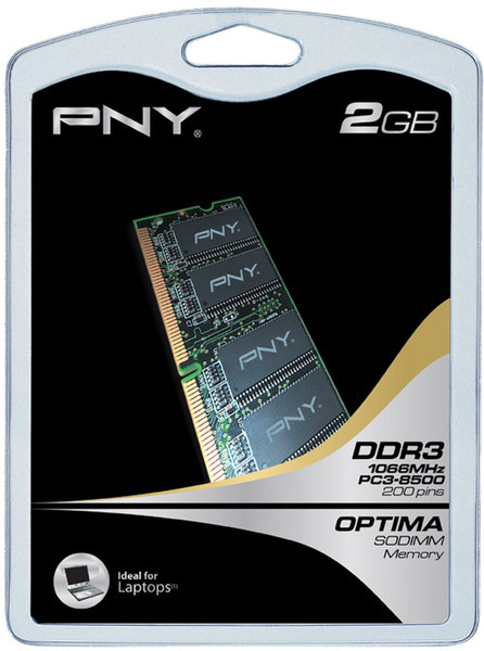 PNY Sodimm DDR3 1066MHz (PC3-8500) 2GB 2GB DDR3 1066MHz Speichermodul