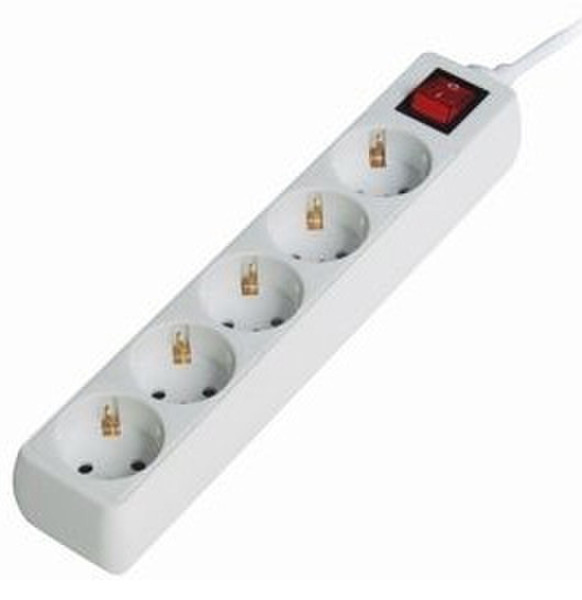 Gembird Surge Protector 5x 5AC outlet(s) White surge protector