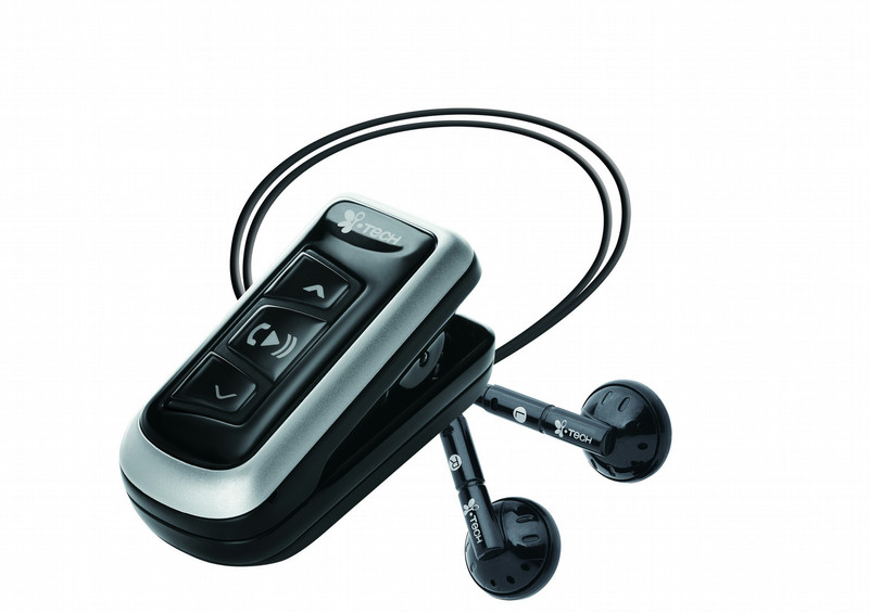 Itech Clip Music 801 Стереофонический Bluetooth Черный, Cеребряный гарнитура мобильного устройства