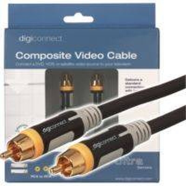 Digiconnect AV Ultra Composite Video Cable RCA - RCA, 6ft/1.8m 1.8м RCA RCA Черный композитный видео кабель