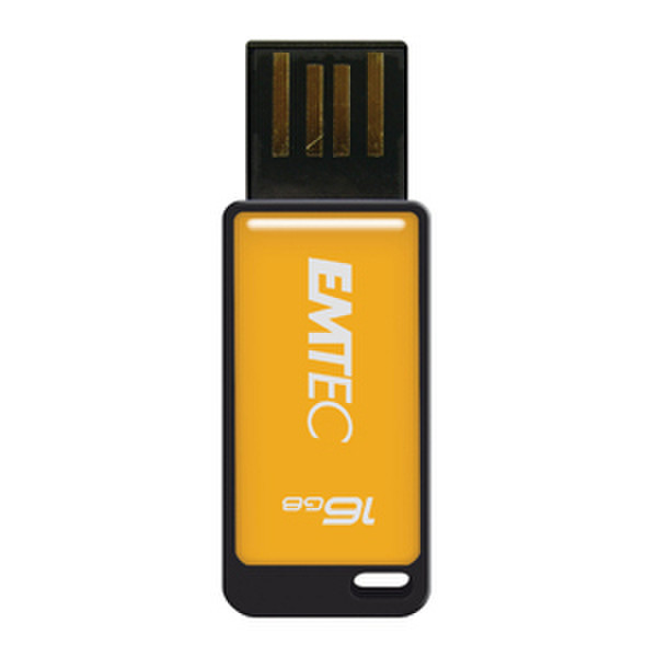 Emtec S300 Thin 16 GB 16ГБ USB 2.0 Тип -A Желтый USB флеш накопитель
