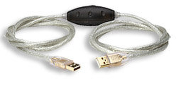Manhattan USB 2.0 Transfer Cable 2м Прозрачный кабель USB