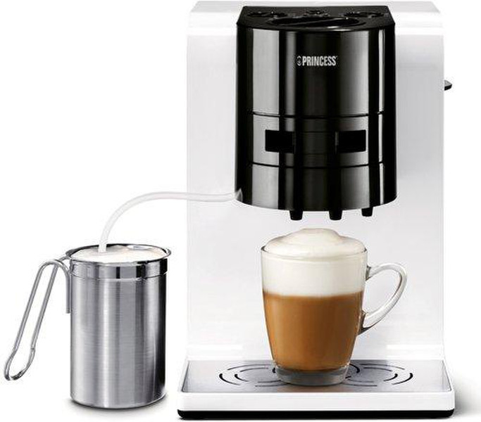 Princess Caffè Italiano One Touch freestanding Fully-auto Espresso machine 1.6L Black,White