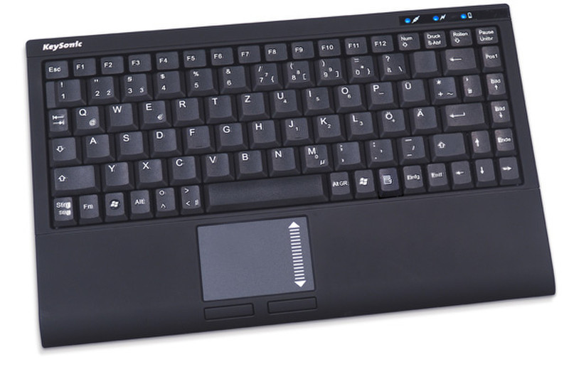 KeySonic ACK-540BT USB QWERTZ Schwarz Tastatur